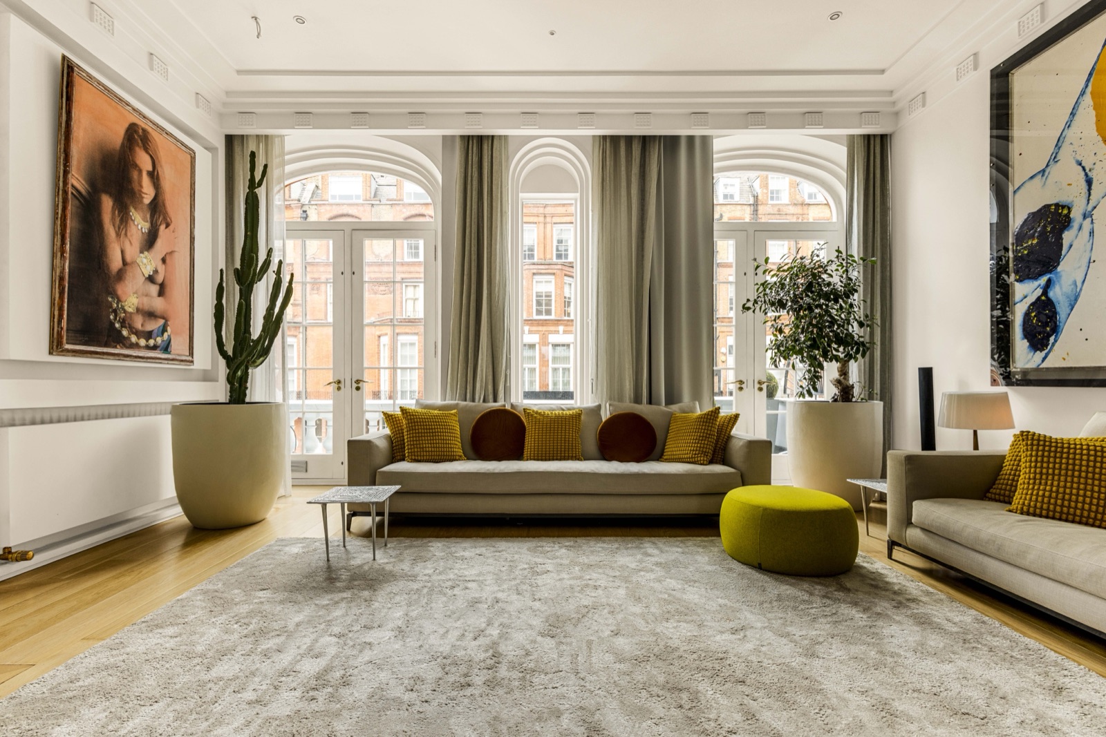 Luxury Airbnb living room photographed in Chelsea, London by Finest Spaces