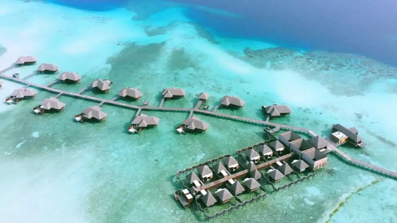 Aerial view of an island resort by Finest Spaces